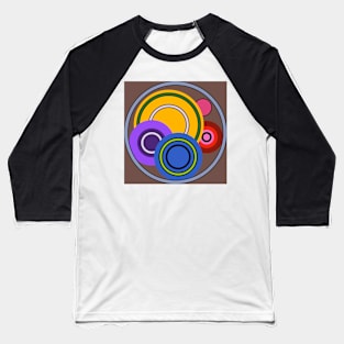 abstract circles and rings pattern Baseball T-Shirt